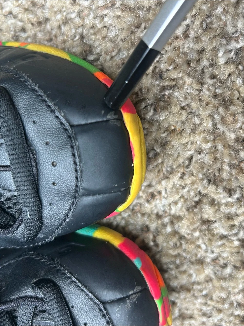 Nike youth Foamposite. Fruity Pebble Black.